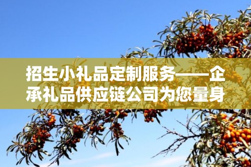 招生小礼品定制服务——企承礼品供应链公司为您量身定制
