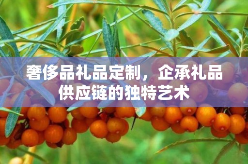 奢侈品礼品定制，企承礼品供应链的独特艺术