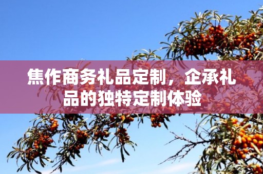 焦作商务礼品定制，企承礼品的独特定制体验
